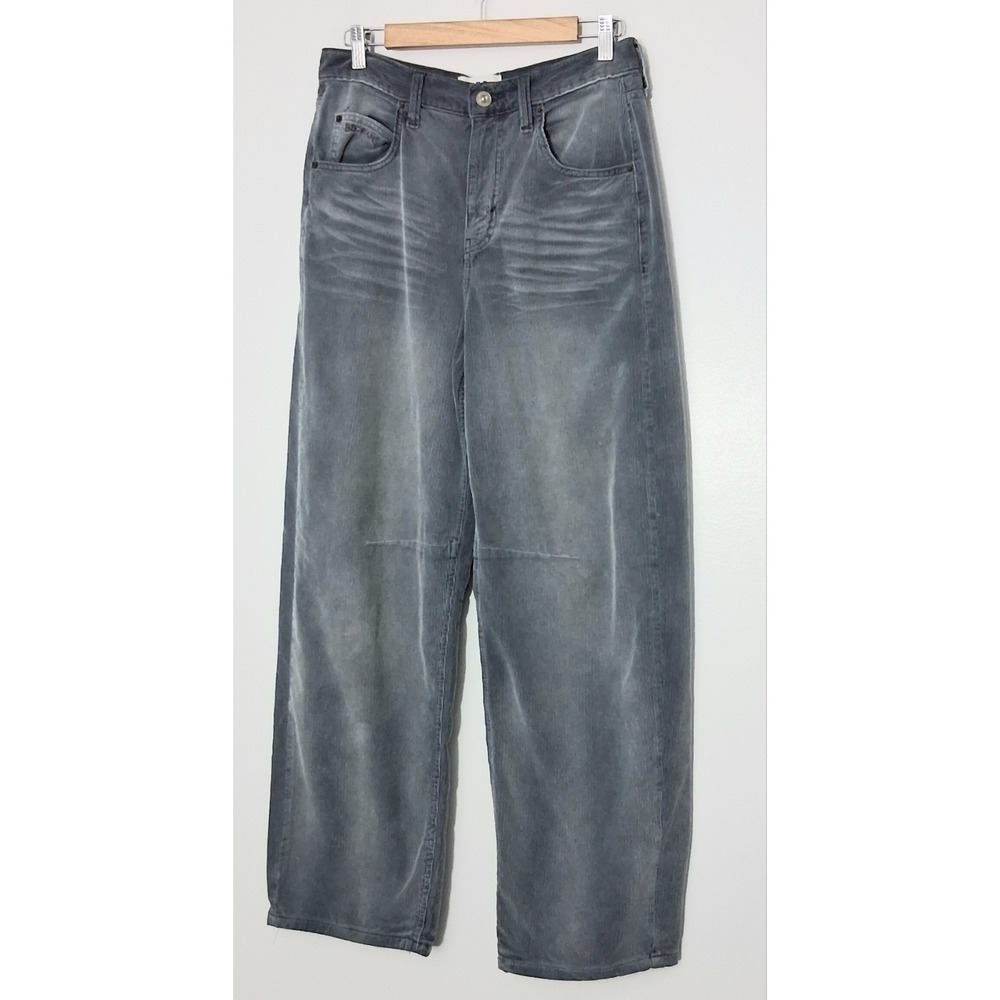 BDG Urban Outfitters Corduroy Women's Size 28 Gray Logan Buckle Baggy Barrel‎